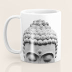 Shy Buddha - Black and White Photography Coffee Mug Gallery Image 3