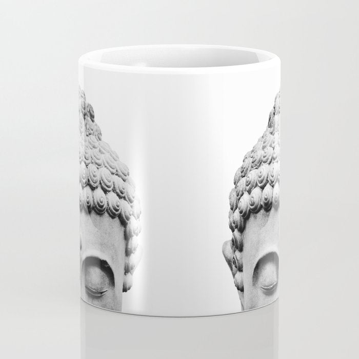 Shy Buddha - Black and White Photography Coffee Mug Gallery Image 4