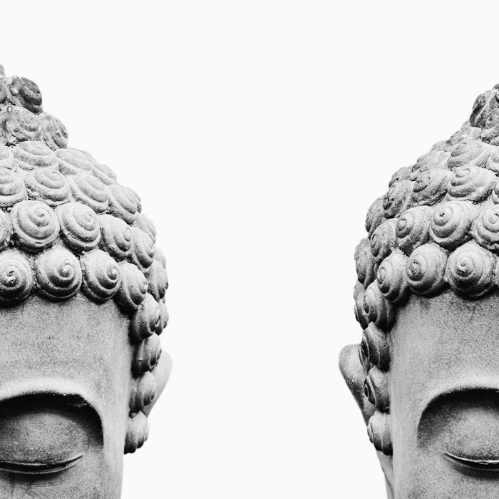 Shy Buddha - Black and White Photography Coffee Mug Gallery Image 2