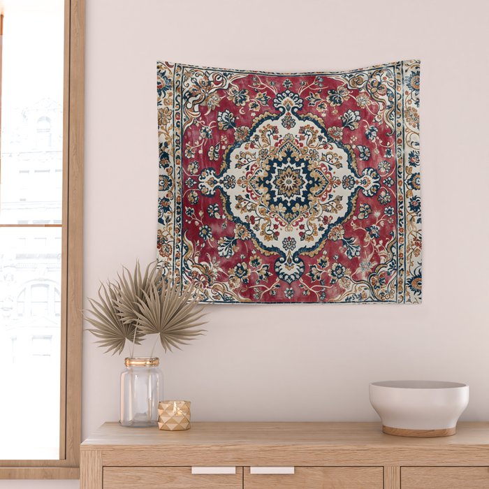 Casbah Crimson Crest Wall Tapestry Gallery Image 2