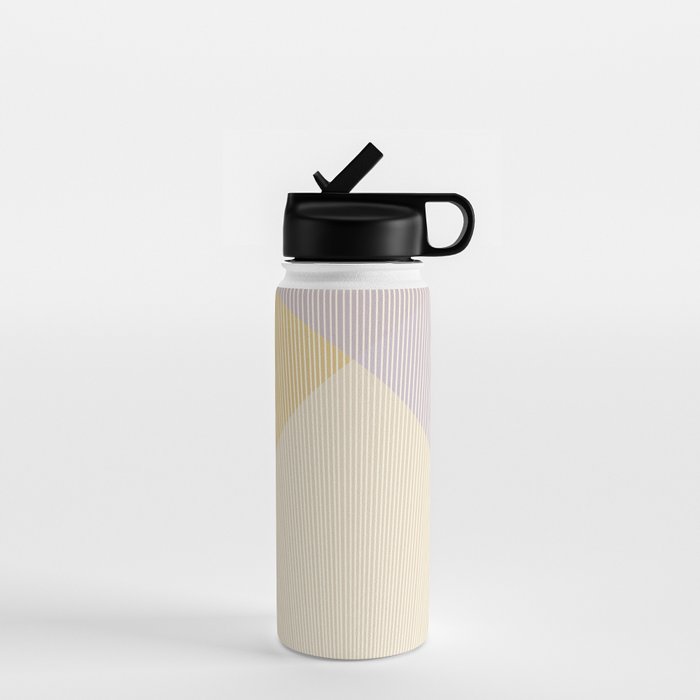 Cecilia Shapes I - Neutral Yellow and Purple Water Bottle Gallery Image 1