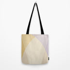 Cecilia Shapes I - Neutral Yellow and Purple Tote Bag Gallery Image 2