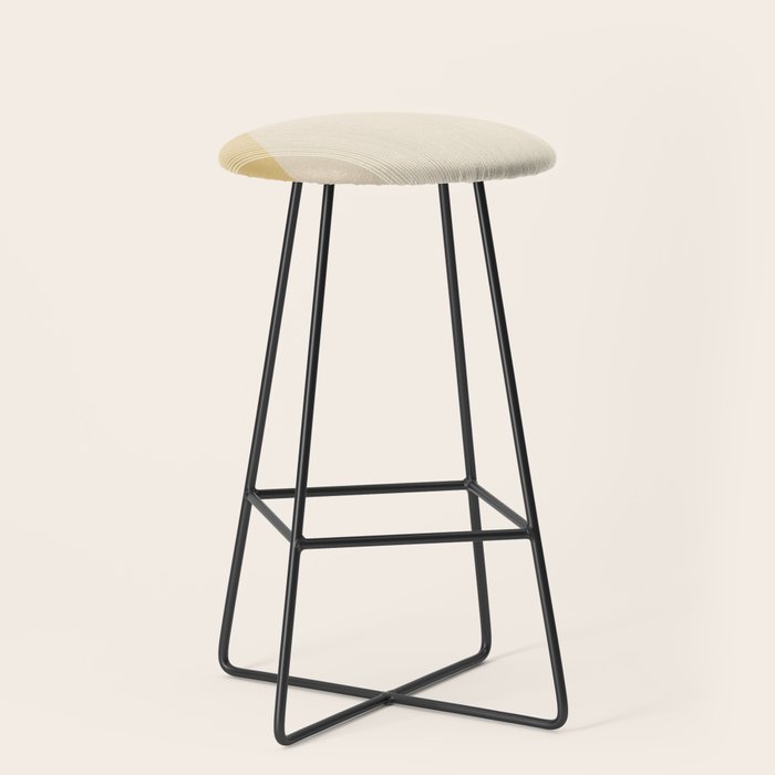 Cecilia Shapes I - Neutral Yellow and Purple Stool Gallery Image 1
