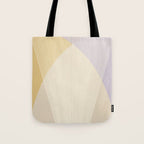 Cecilia Shapes I - Neutral Yellow and Purple Tote Bag Gallery Image 1