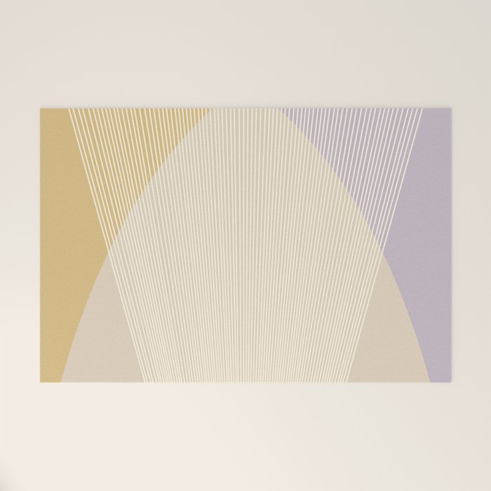 Cecilia Shapes I - Neutral Yellow and Purple Welcome Mat Gallery Image 1