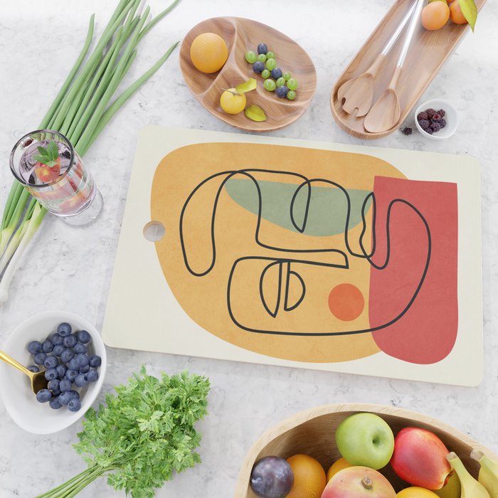 Abstract Face 20 Cutting Board Gallery Image 2