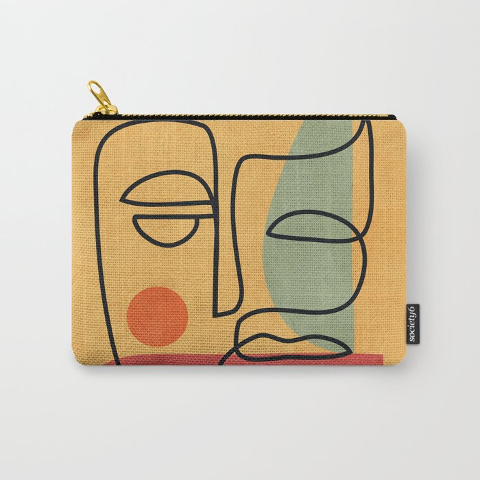 Abstract Face 20 Carry All Pouch Gallery Image 1