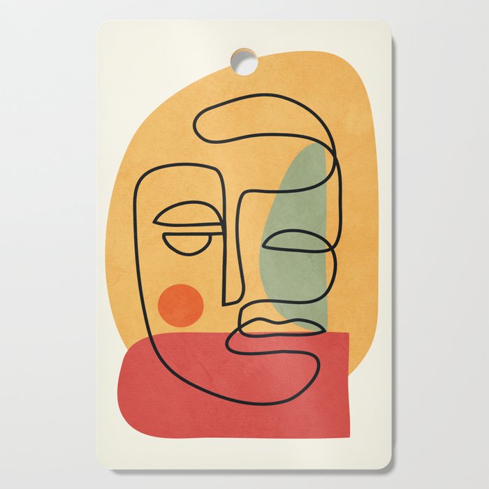 Abstract Face 20 Cutting Board Gallery Image 1