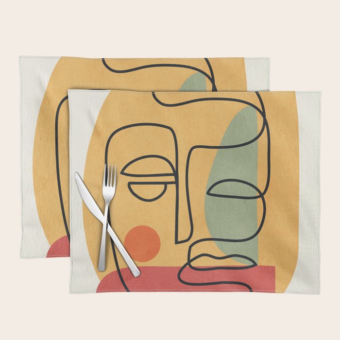 Abstract Face 20 Placemat Gallery Image 1