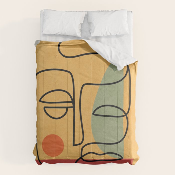 Abstract Face 20 Comforter Gallery Image 1