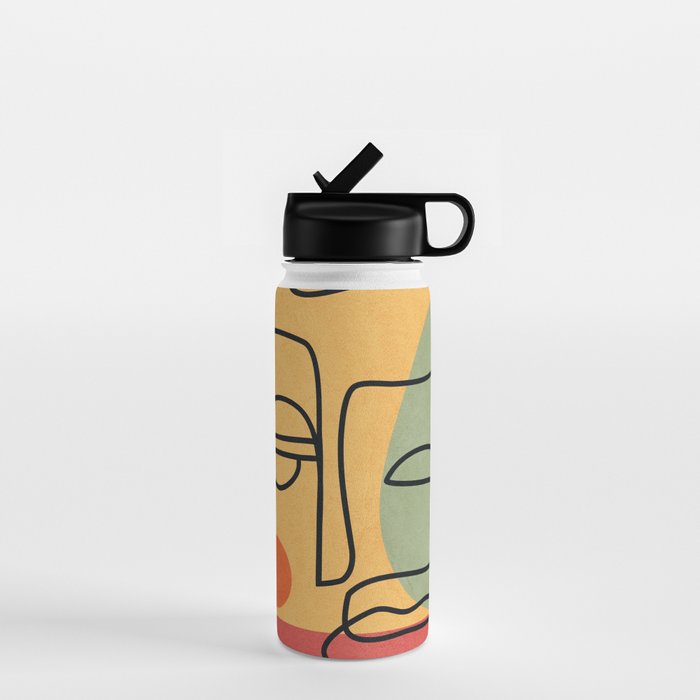 Abstract Face 20 Water Bottle Gallery Image 1