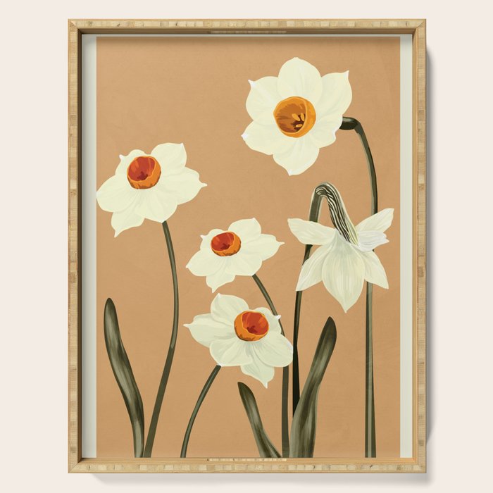 Beautiful Summer flowers II Serving Tray Gallery Image 1