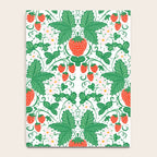 Fresh Strawberry Vine and Floral Pattern on White Notebook Gallery Image 4