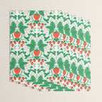 Fresh Strawberry Vine and Floral Pattern on White Wrapping Paper Gallery Image 3