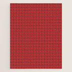 Cherry Red Gingham Check Pattern Jigsaw Puzzle Gallery Image 1