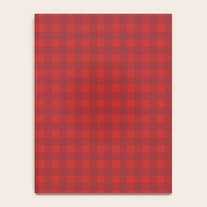 Cherry Red Gingham Check Pattern Notebook Gallery Image 4