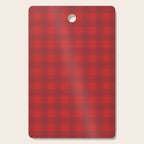 Cherry Red Gingham Check Pattern Cutting Board Gallery Image 1