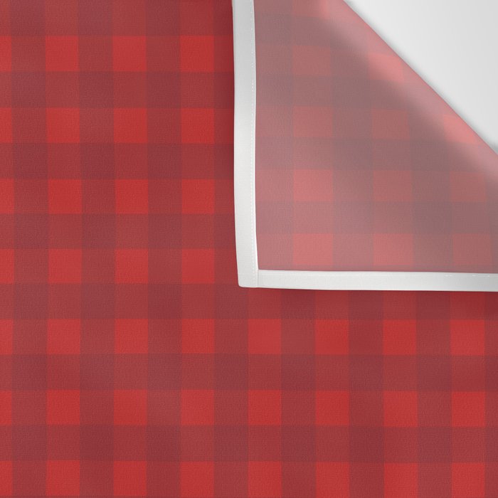 Cherry Red Gingham Check Pattern Wall Tapestry Gallery Image 3