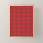 Cherry Red Gingham Check Pattern Mini Art Print Gallery Image 1