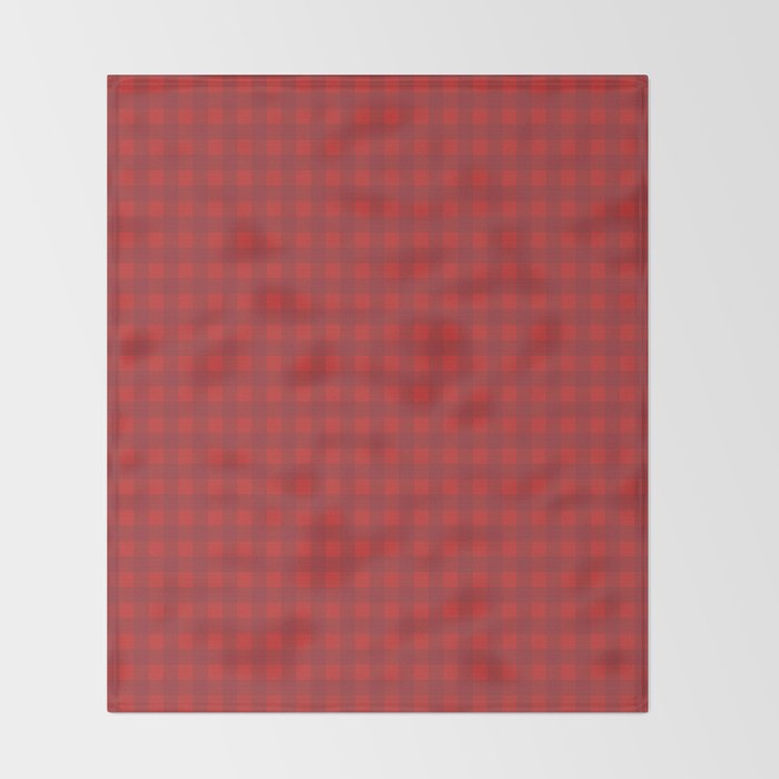 Cherry Red Gingham Check Pattern Throw Blanket Gallery Image 2