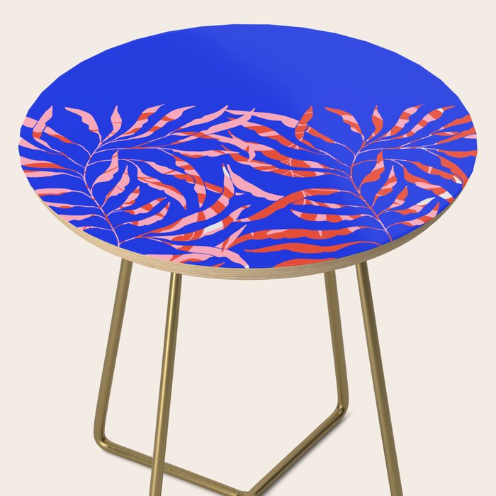 Sisters - Twin Leaf Portrait Matisse Style on Blue Side Table Gallery Image 2