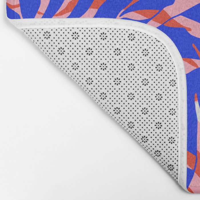 Sisters - Twin Leaf Portrait Matisse Style on Blue Bath Mat Gallery Image 2
