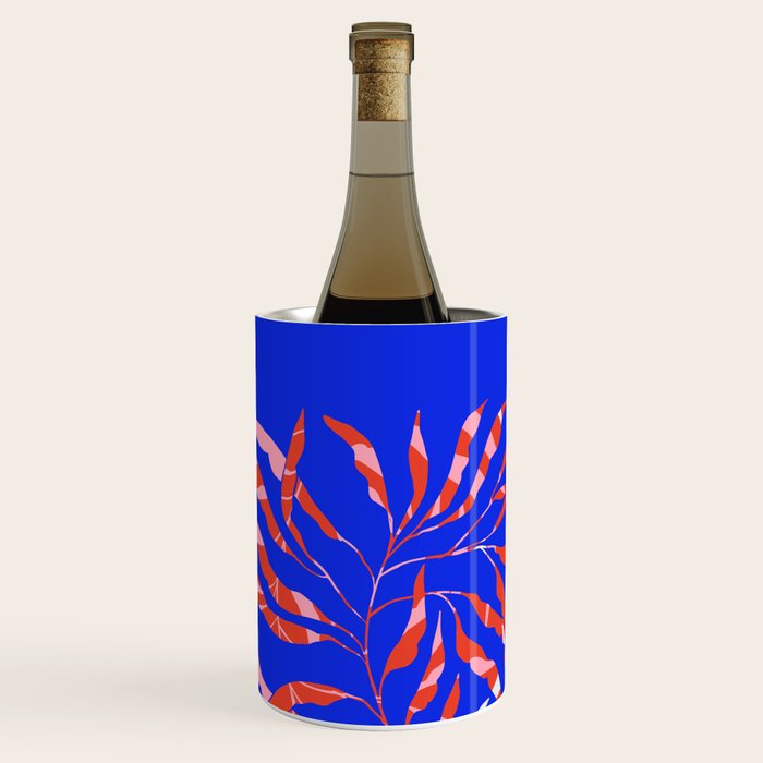 Sisters - Twin Leaf Portrait Matisse Style on Blue Wine Chiller Gallery Image 3