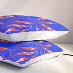 Sisters - Twin Leaf Portrait Matisse Style on Blue Pillow Sham Gallery Image 3