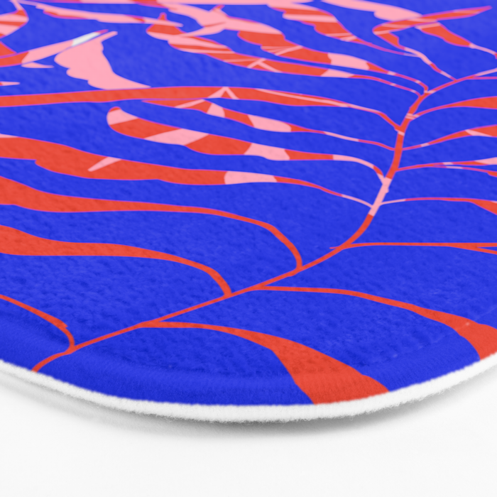 Sisters - Twin Leaf Portrait Matisse Style on Blue Bath Mat Gallery Image 3