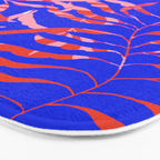 Sisters - Twin Leaf Portrait Matisse Style on Blue Bath Mat Gallery Image 3