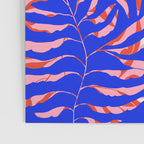 Sisters - Twin Leaf Portrait Matisse Style on Blue Poster Gallery Image 3