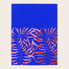 Sisters - Twin Leaf Portrait Matisse Style on Blue Poster Gallery Image 4