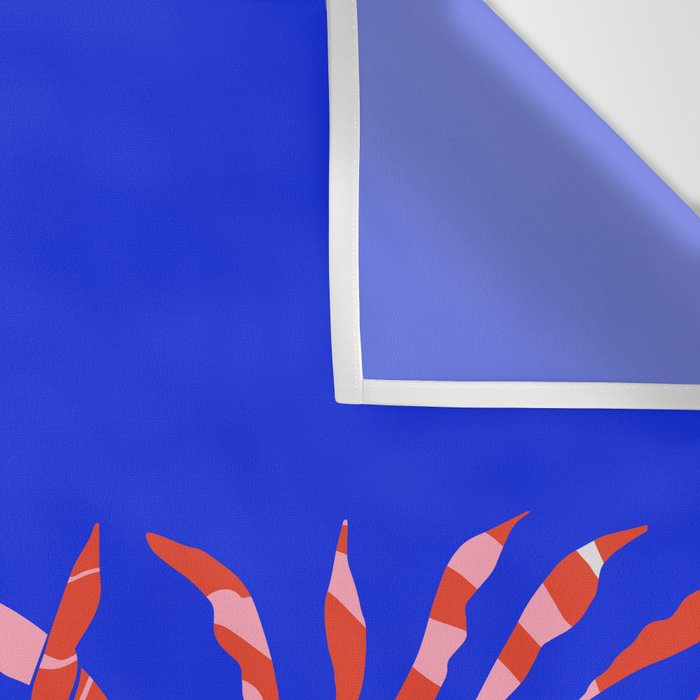 Sisters - Twin Leaf Portrait Matisse Style on Blue Wall Tapestry Gallery Image 3