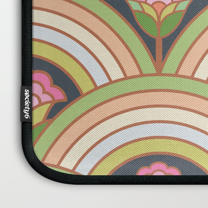 Retro Rainbow Flowers Laptop Sleeve Gallery Image 3
