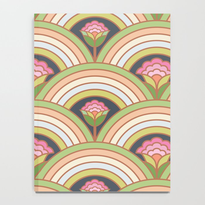 Retro Rainbow Flowers Notebook Gallery Image 4