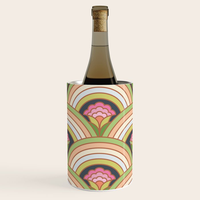 Retro Rainbow Flowers Wine Chiller Gallery Image 1