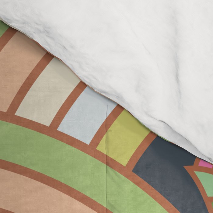 Retro Rainbow Flowers Comforter Gallery Image 4