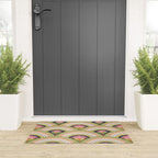 Retro Rainbow Flowers Welcome Mat Gallery Image 3