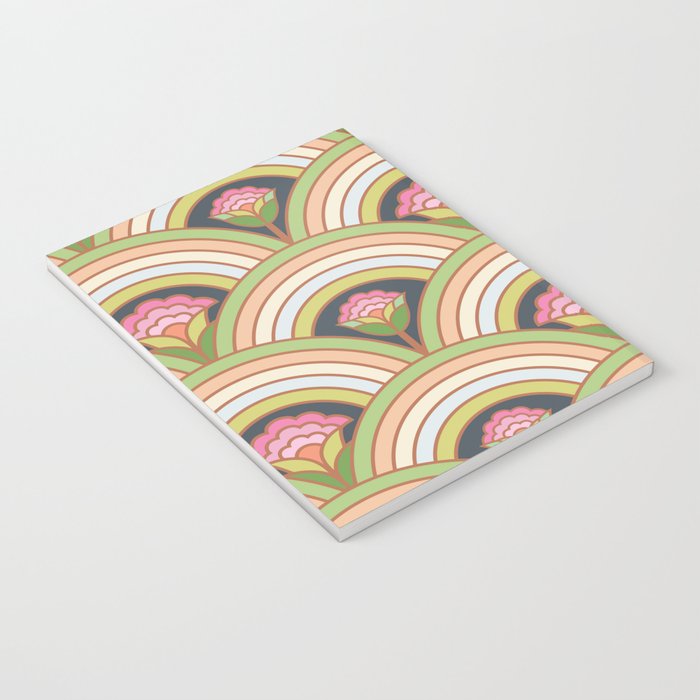 Retro Rainbow Flowers Notebook Gallery Image 3
