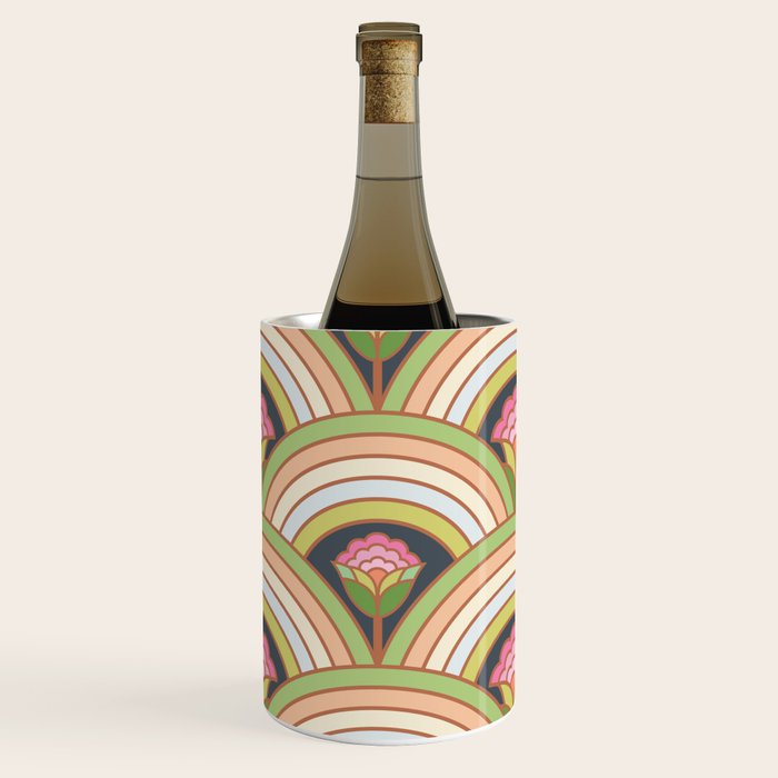 Retro Rainbow Flowers Wine Chiller Gallery Image 3