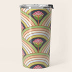 Retro Rainbow Flowers Travel Mug Gallery Image 2