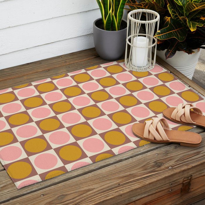 Autumn Checkerboard 29 Outdoor Rug Gallery Image 2