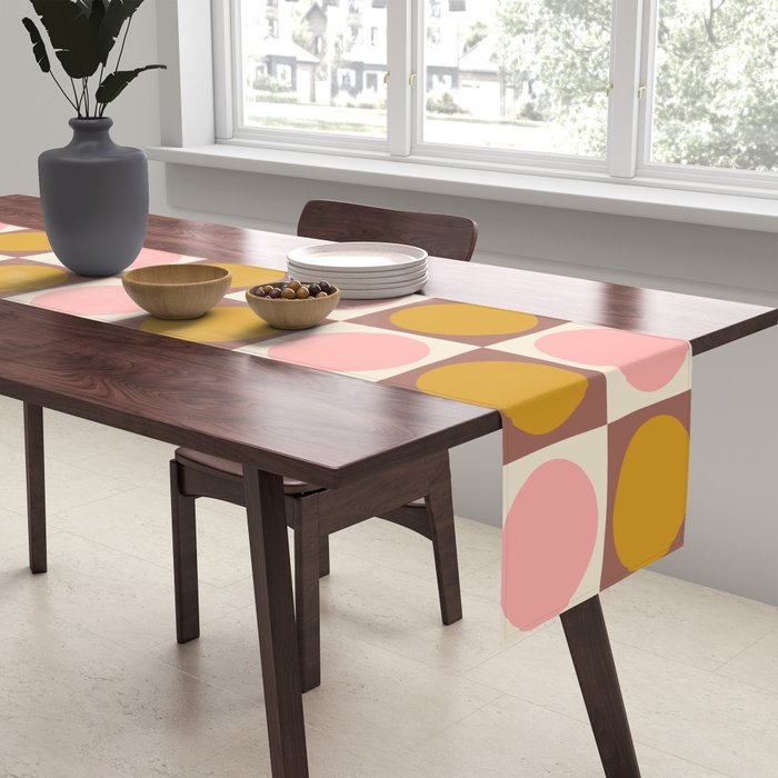 Autumn Checkerboard 29 Table Runner Gallery Image 2
