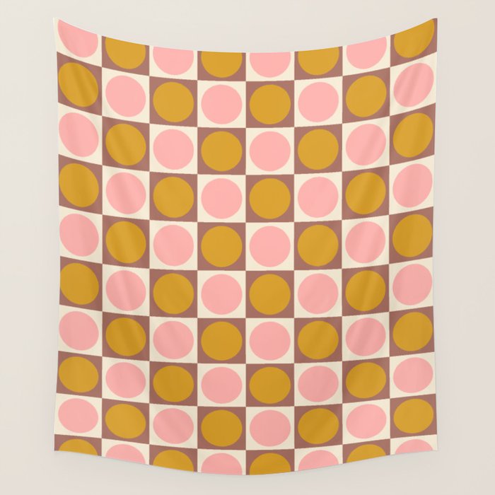 Autumn Checkerboard 29 Wall Tapestry Gallery Image 4