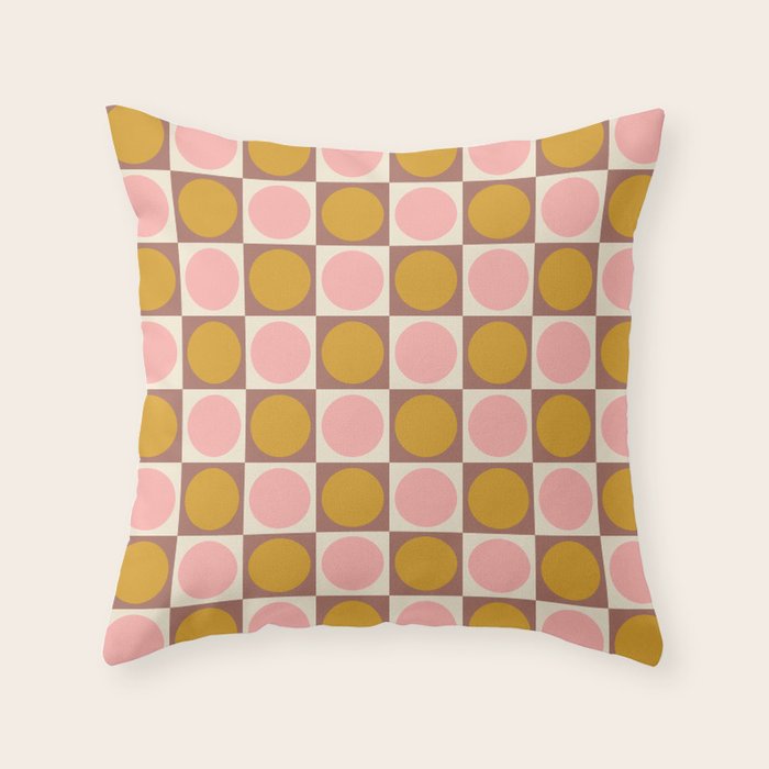Autumn Checkerboard 29 Throw Pillow Gallery Image 1