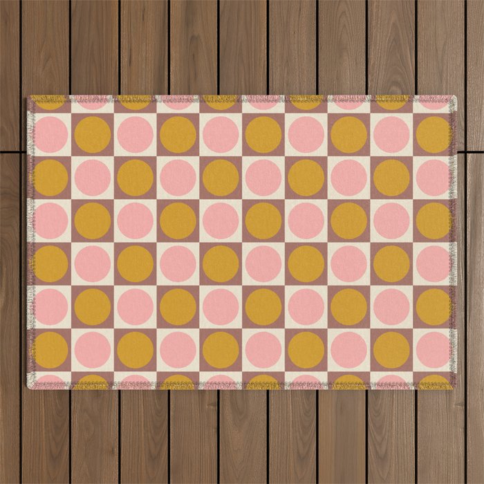 Autumn Checkerboard 29 Outdoor Rug Gallery Image 1