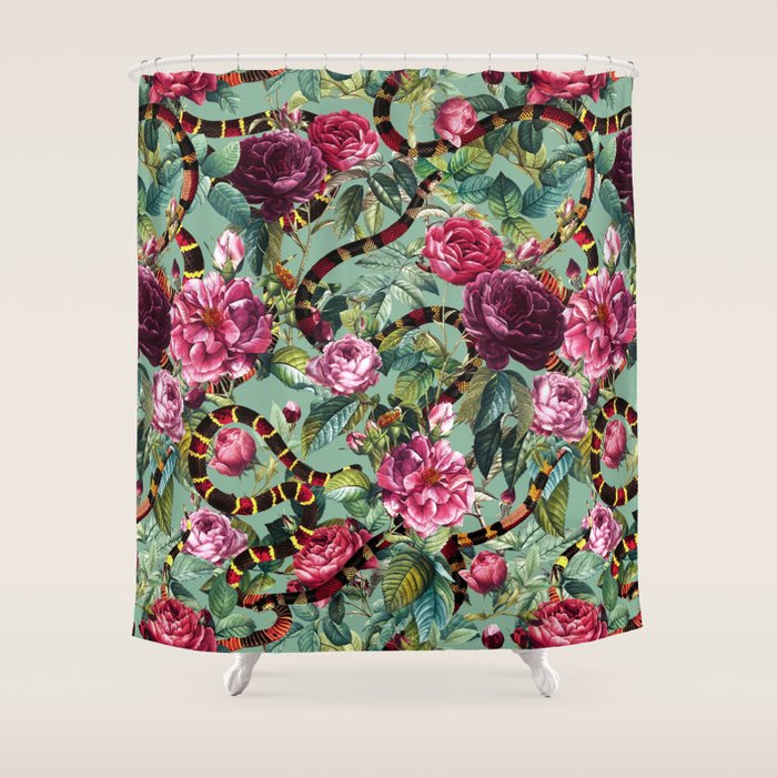 Snakes and Roses II Shower Curtain Gallery Image 1