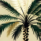 Palmacious, Palm Tree, Coconut Tree Middle East, Desert Plants Nature Illustration, Beachy Tropical Botanical Painting Coffee Mug Gallery Image 2