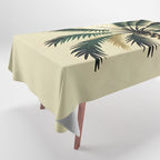 Palmacious, Palm Tree, Coconut Tree Middle East, Desert Plants Nature Illustration, Beachy Tropical Botanical Painting Tablecloth Gallery Image 1