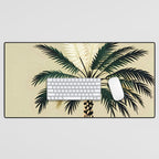 Palmacious, Palm Tree, Coconut Tree Middle East, Desert Plants Nature Illustration, Beachy Tropical Botanical Painting Desk Mat Gallery Image 1